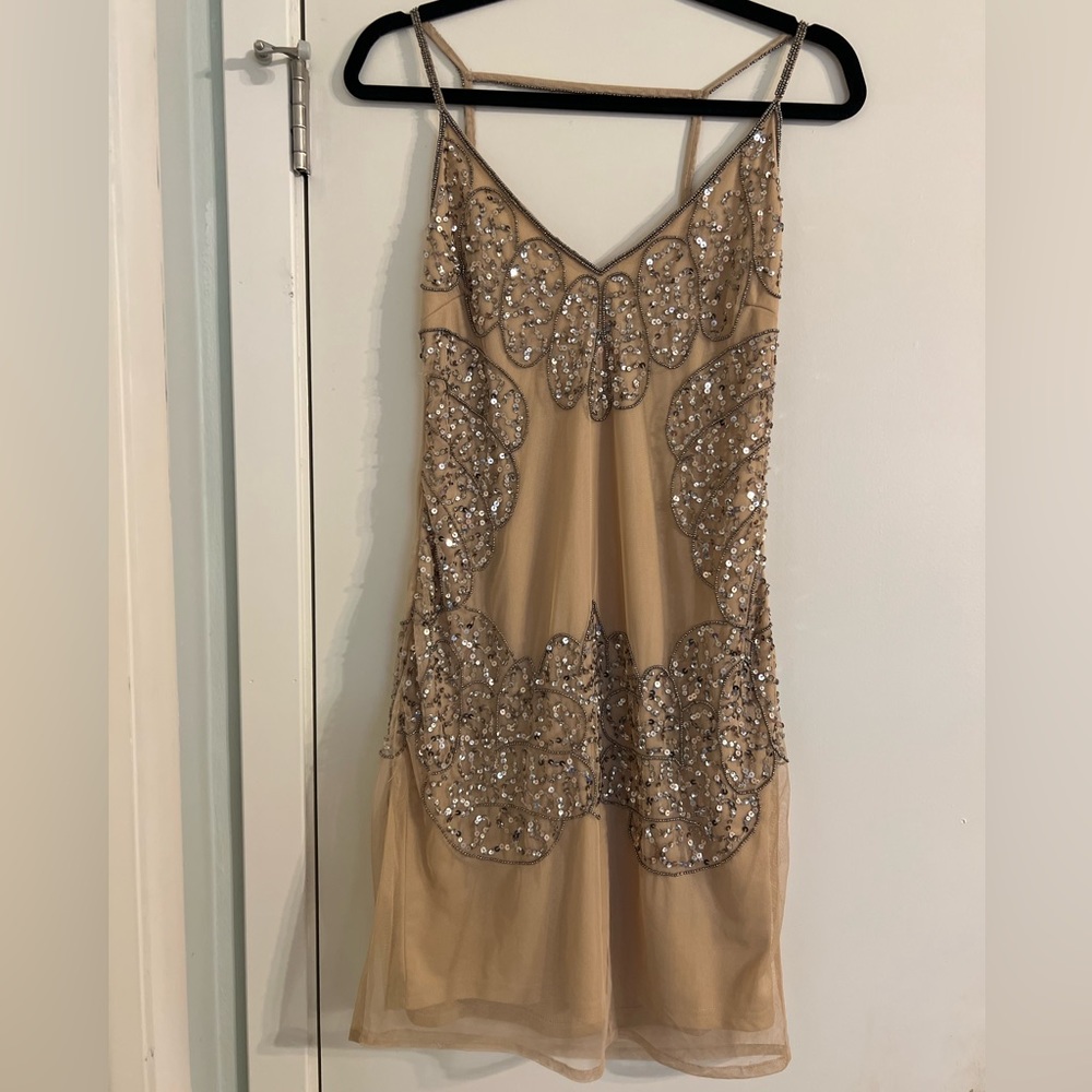 NWT Boohoo Boutique • Sequin Beaded Party Dress